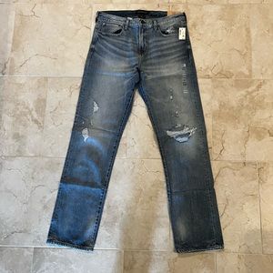 Aero distressed straight jeans new with tags